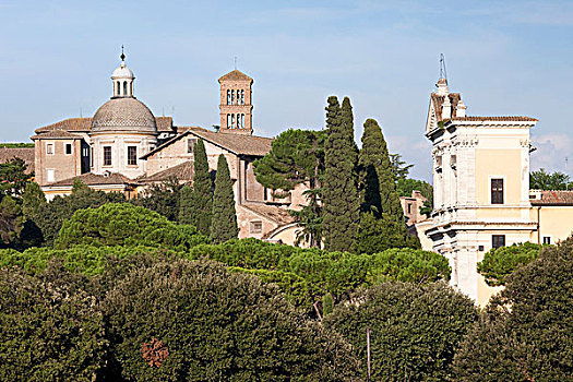大教堂,左边,建筑,右边,罗马,意大利,欧洲