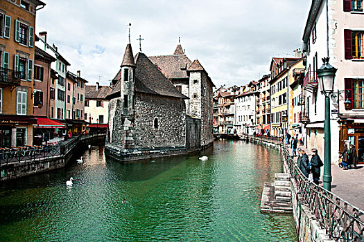 城堡,中心,运河,法国,欧洲