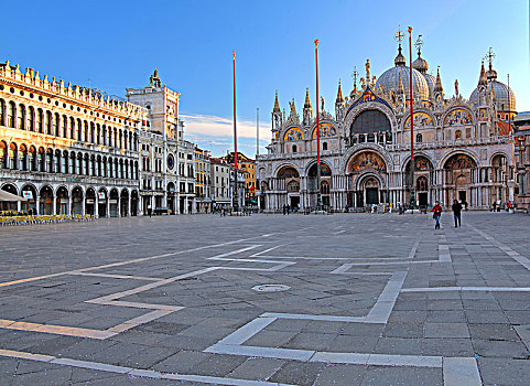 圣马可广场,钟楼,圣马克大教堂,威尼斯,意大利,欧洲