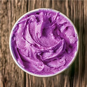浴缸,彩色,紫色,浆果冰淇淋
