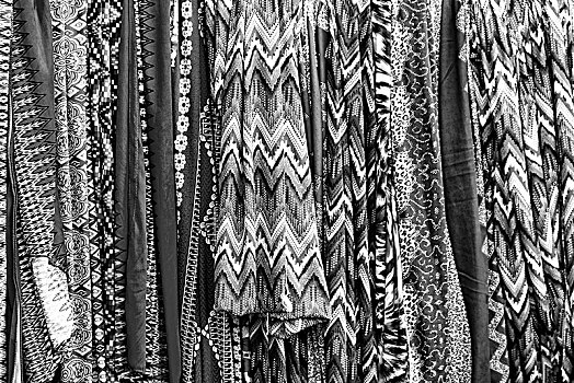 埃塞俄比亚,非洲,彩色,背景,棉布,裙子,市场