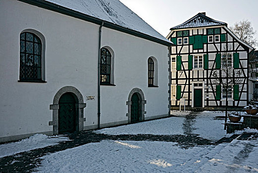 教堂,乡村,靠近,杜塞尔多夫,北莱茵威斯特伐利亚,德国,欧洲