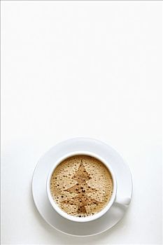 圣诞树,形状,咖啡