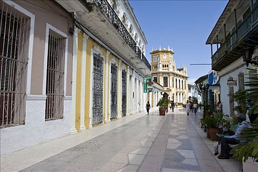装饰,老建筑,省,古巴,拉丁美洲