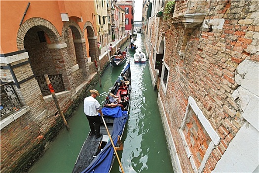 旅游,漂浮,小船,运河,威尼斯