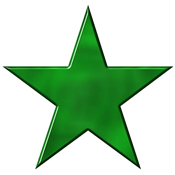绿色,星