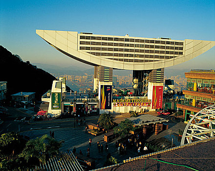 香港回归十周年图片展览太平山顶凌霄阁