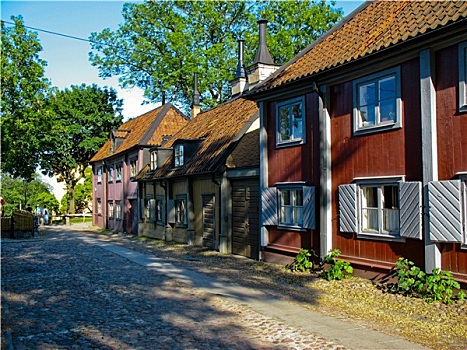 木屋,斯德哥尔摩,街道,瑞典