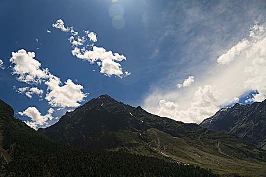 风景,山,途中,拉达克,列城,马纳里,公路