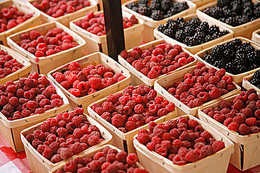 有机,树莓,黑莓,农贸市场