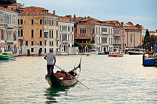 小船,运河,威尼斯,意大利