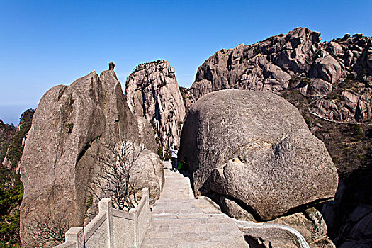 黄山,怪石,自然景观