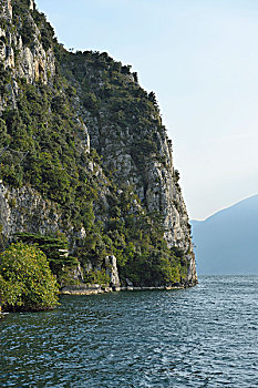 风景,悬崖,加尔达,意大利