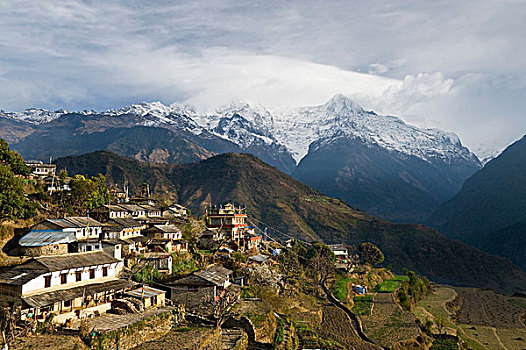 山坡,乡村,山谷