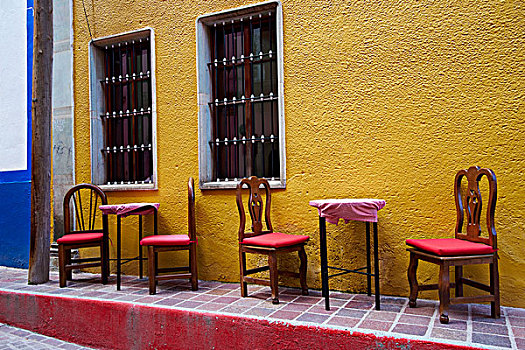 瓜纳华托,墨西哥,咖啡,狭窄,人行道