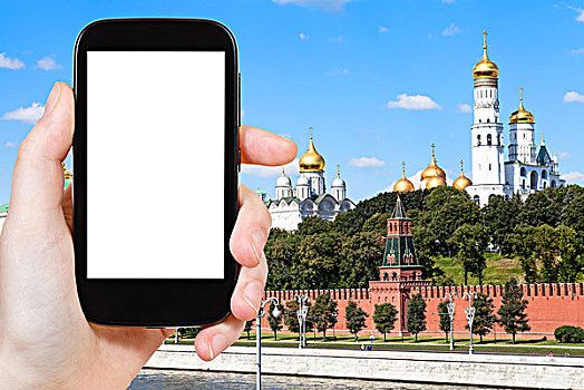 智能手机,大教堂,莫斯科,克里姆林宫