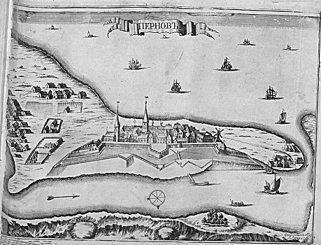 风景,围,帕尔努,八月,1715年,艺术家