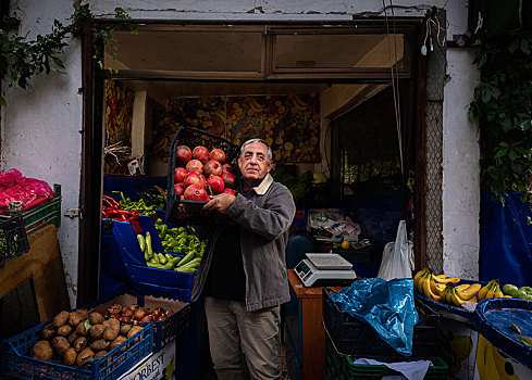 杂货店,销售,果蔬,伊斯坦布尔,土耳其