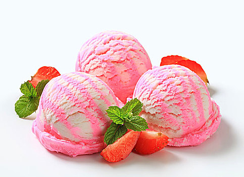 冰冻,草莓酸奶,冰淇淋