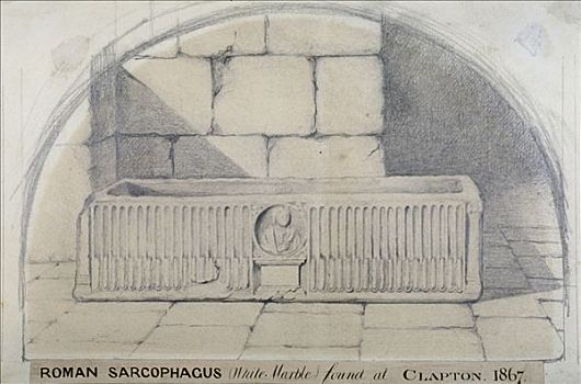 罗马,大理石,石棺,1867年,雕刻,圆形浮雕,浮雕,雕塑