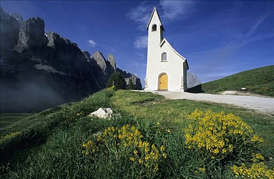 小,小教堂,靠近,区域,白云岩,意大利