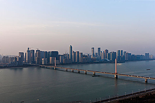 鸟瞰杭州钱江三桥