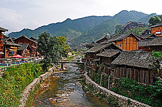 贵州千户苗寨民居风景