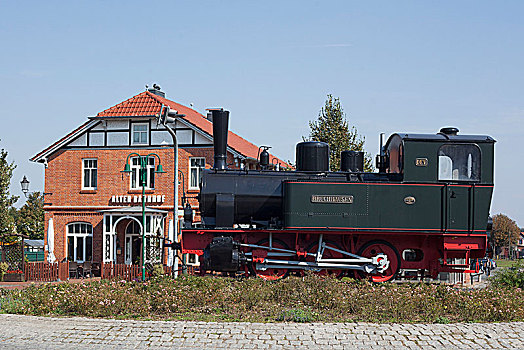 火车站,老,火车头,文化遗产,铁路,下萨克森,德国,欧洲