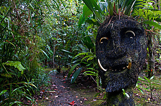 木质,面具,部族,乡村,高地,巴布亚新几内亚