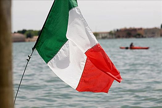 特写,意大利国旗,威尼斯,威尼托,意大利