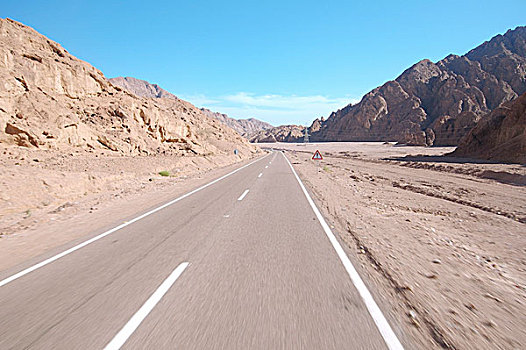 道路,沙姆沙伊赫,达哈卜,西奈半岛,埃及,非洲
