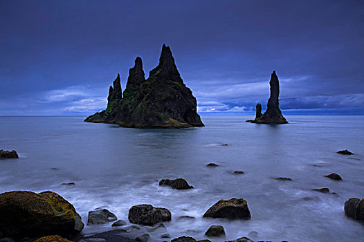 石头,排列,靠近,维克,南海岸,冰岛,欧洲