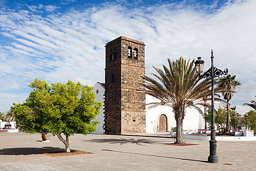 教堂,富埃特文图拉岛,加纳利群岛,西班牙,欧洲