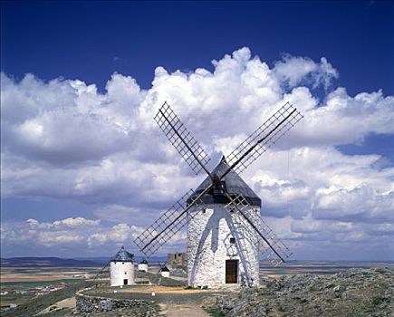 风车,康斯艾格拉,拉曼查,西班牙