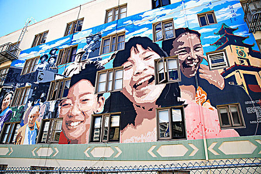 街道,壁画,旧金山