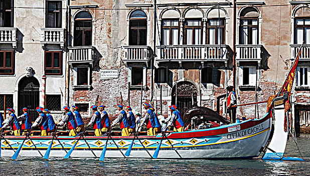 意大利,威尼斯,历史,赛舟会,船,人,传统