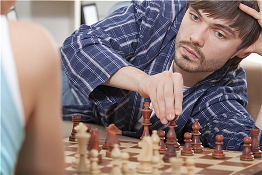 情侣,玩,下棋