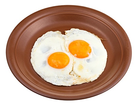 煎鸡蛋,陶瓷,褐色,盘子