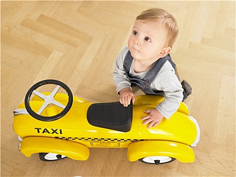 婴儿,玩具,出租车
