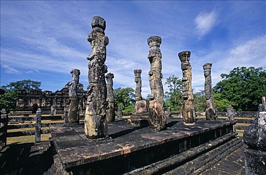 斯里兰卡,波隆纳鲁沃,古城,柱子,科伦坡,首府,中世纪,国王,七世纪