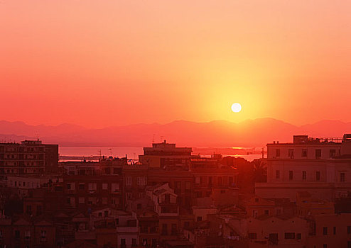 日落,撒丁岛