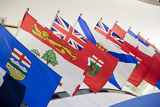特写,旗帜,魁北克,加拿大