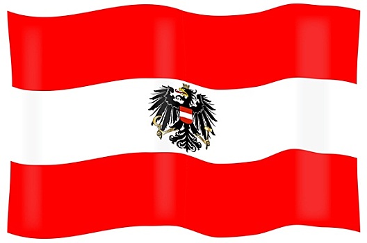 奥地利,旗帜,盾徽