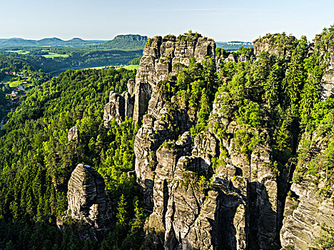 砂岩,山,国家公园,撒克逊瑞士,萨克森,瑞士,岩石构造,鹅,靠近,乡村,桥,德国,大幅,尺寸