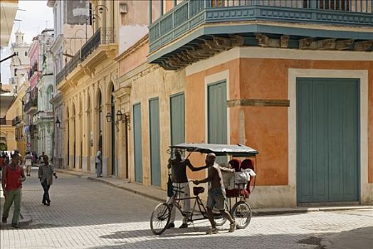 古巴,哈瓦那,本地人,街道,老哈瓦那