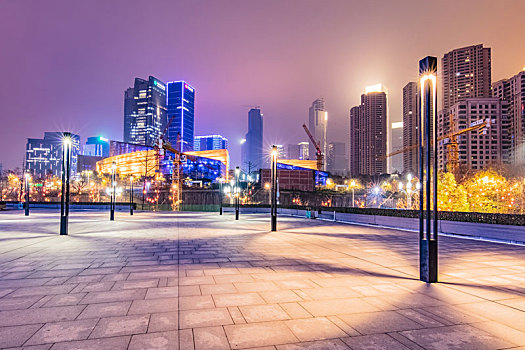 重庆市嘉陵江外滩高楼环境建筑