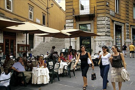 露天咖啡馆,威尼托,罗马,意大利,欧洲