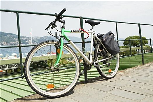 自行车,栏杆,意大利,里维埃拉,热那亚,利古里亚