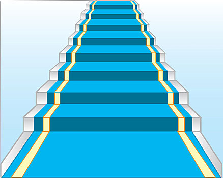 楼梯,蓝色
