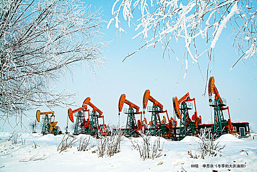 大庆油田石油采油作业景观